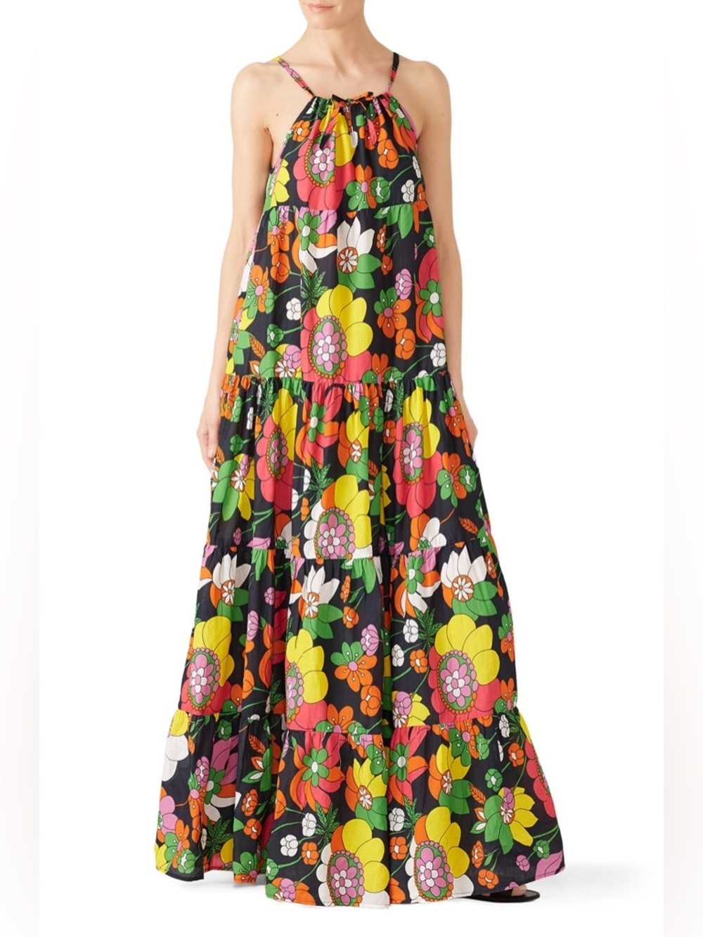 Dodo Bar Or Floral Dorothy Maxi Dress colorful Melissa cotton ruffle square neck